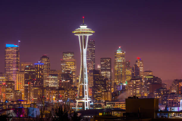 istock The light of downtown Seattle at night 811496994