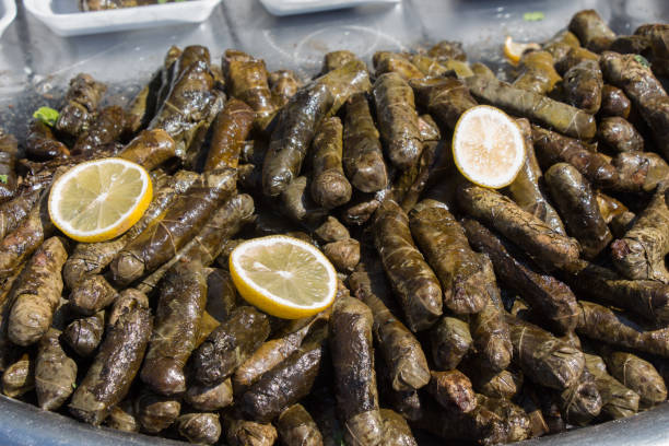 istock Stuffed grape leaves in Turkish style 811499936