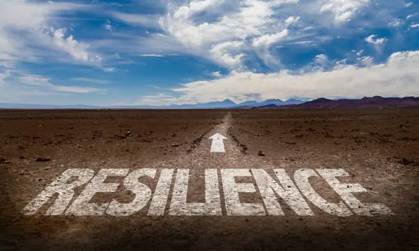 Resilience word arrow