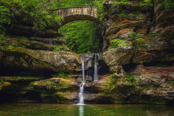upper falls (explorado) - ohio landscape - fotografias e filmes do acervo