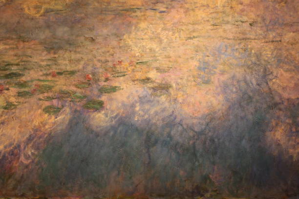 Water Lilies A famous oil painting by Claude Monet in the Monet Series. claude monet photos stock pictures, royalty-free photos & images