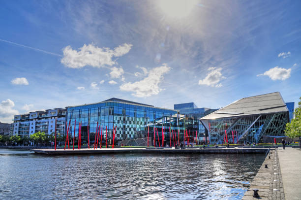 The Grand Canal Docks in Dublin, Ireland stock photo
