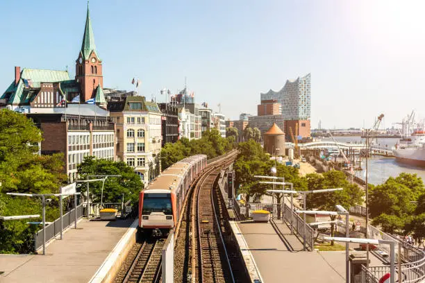 Subway Station in Hamburg, close to the Landungsbrücken