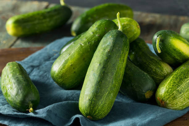 istock Raw Green Organic PIckle Cucumbers 811614832