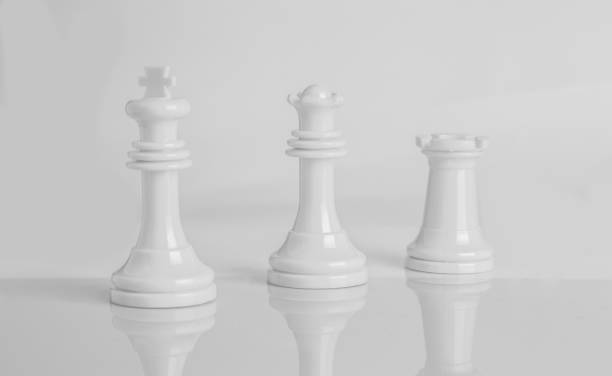 istock Isolated chess pieces in Black and white 811620316