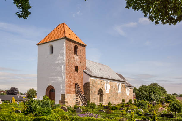 istock Roman church and graveyard in Denmark 811651812