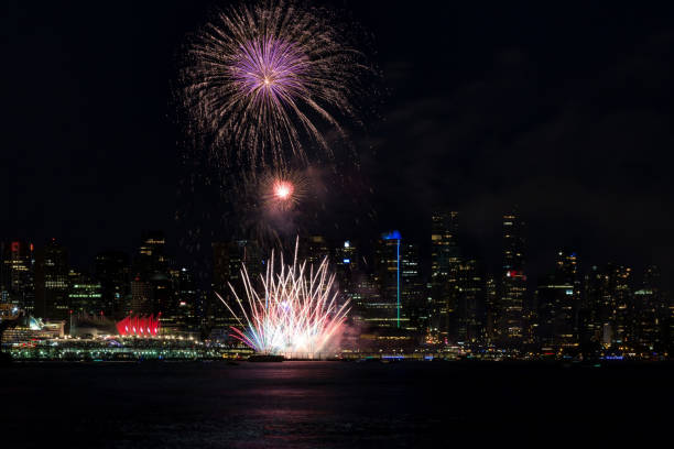 istock Fireworks with Vancouver City Centre in the background on Canada Day 2017 811665442