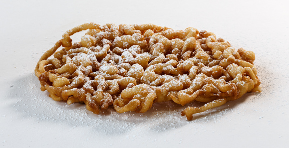 funnel cake w/ toppings