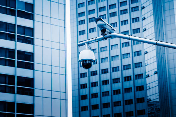 istock Security camera in front of the office building 811670212