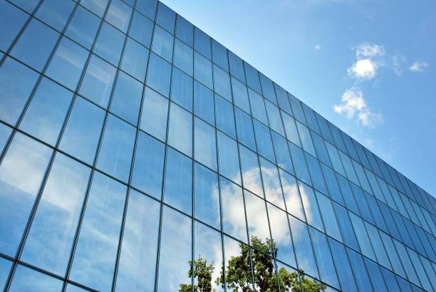 istock Modern building.Modern office building with facade of glass 811672346