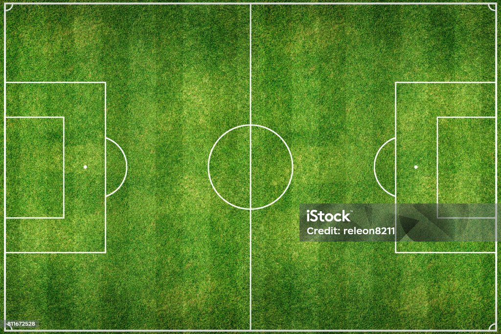 Grüne Fußball-Stadion field - Lizenzfrei Fußball Stock-Foto