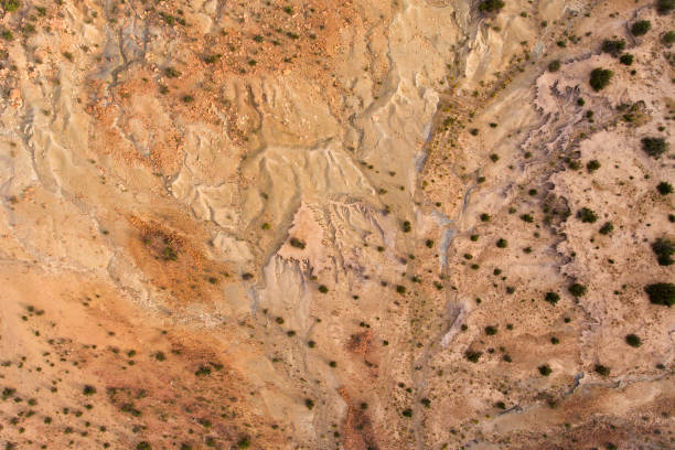 istock Aerial view of severe soil erosion 811690026