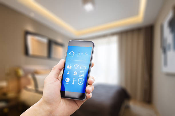 istock mobile phone in smart home 811707060