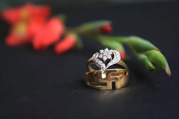 Photo of Wedding rings.