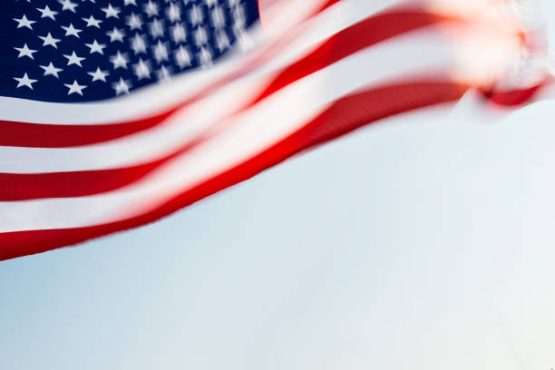 Close-up of American flag