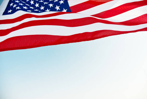 istock Close-up of American flag 811728544