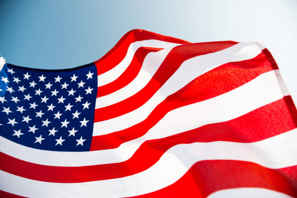 istock Close-up of American flag 811728584