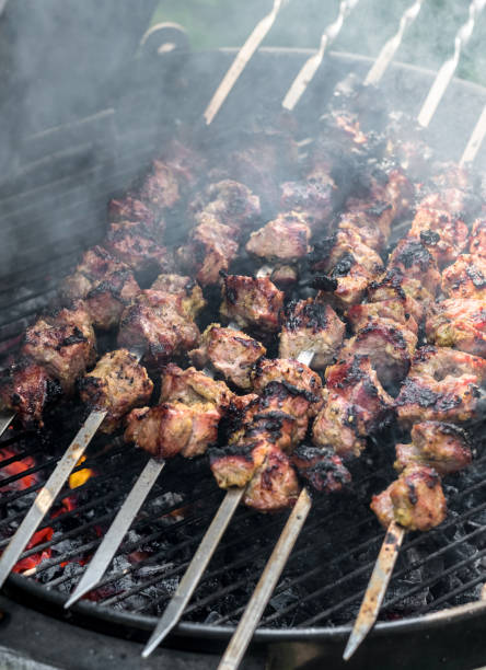 istock kebab skewers on a grill 811765036