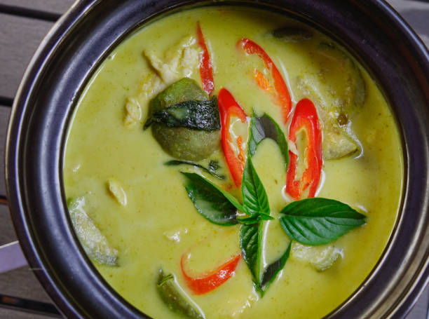 istock Green curry at Thai local restaurant 811767638