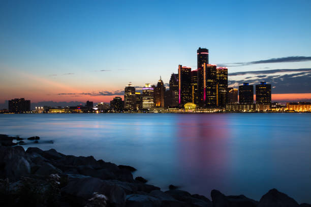 istock Detroit Cityscape at Dusk 811778308