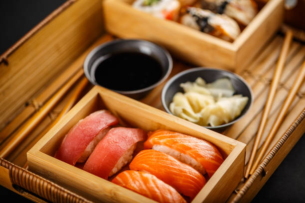 istock Fresh and delicious sashimi sushi 811787672