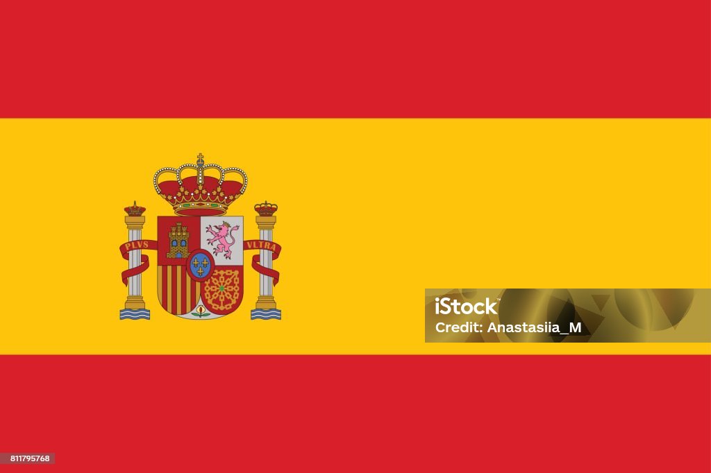 Vector bandeira dos país Espanha - Vetor de Espanha royalty-free