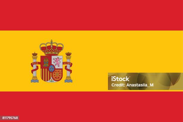 Vetores de Vector Bandeira Dos País Espanha e mais imagens de Espanha - Espanha, Bandeira, Bandeira Espanhola