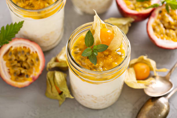 istock Overnight oats with maracuya and physalis 811808478