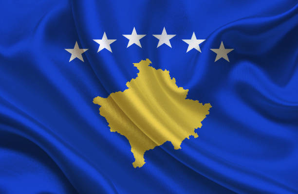 Kosovo waving flag