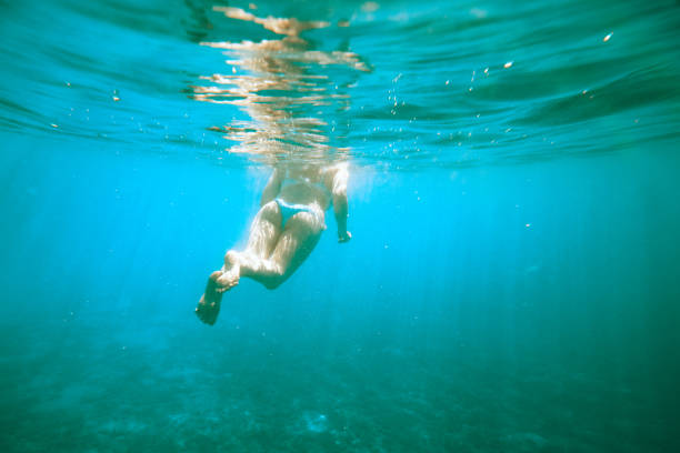 istock swimming woman underwater 811818744