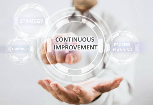 continuous improvement concept - leaning imagens e fotografias de stock