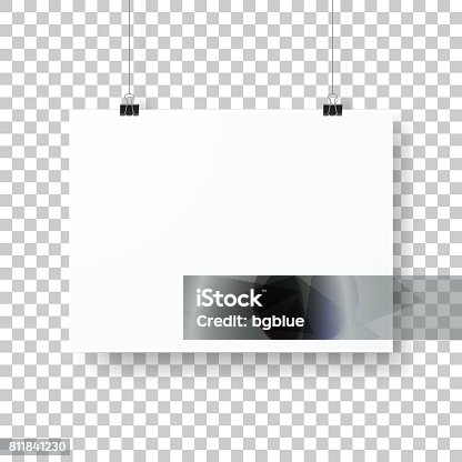 istock Poster template isolated on blank background 811841230