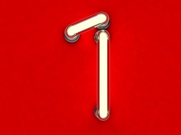 istock Neon tube number on dark background. 3D rendering 811844194