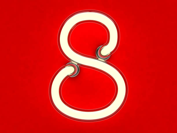 istock Neon tube number on dark background. 3D rendering 811844222
