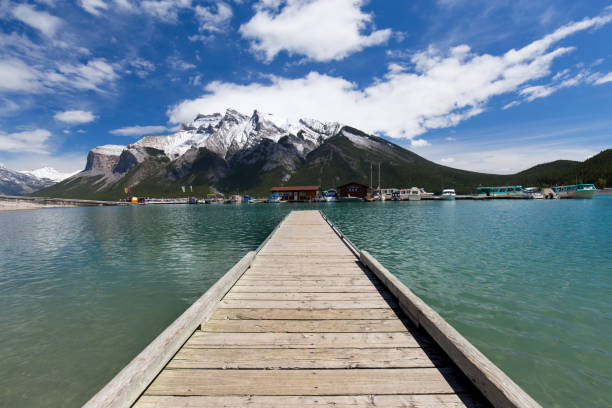 istock Pier on the Minnewanka Lake 811849806