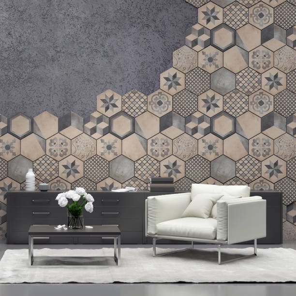 Living room interior with armchair