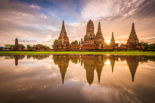 istock Ayutthaya, Thailand at Wat Chaiwatthanaram 811914960