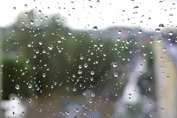istock Drops of rain on the window 811958478