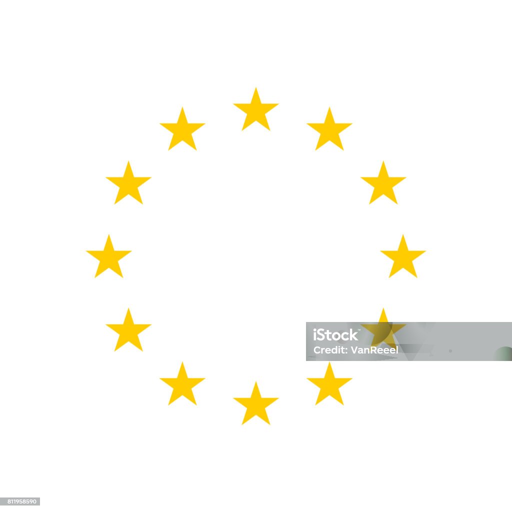 La guirnalda de estrellas de UE. - arte vectorial de Forma de Estrella libre de derechos