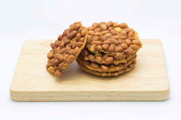 istock Roasted sweet peanut on wooden board 811961310