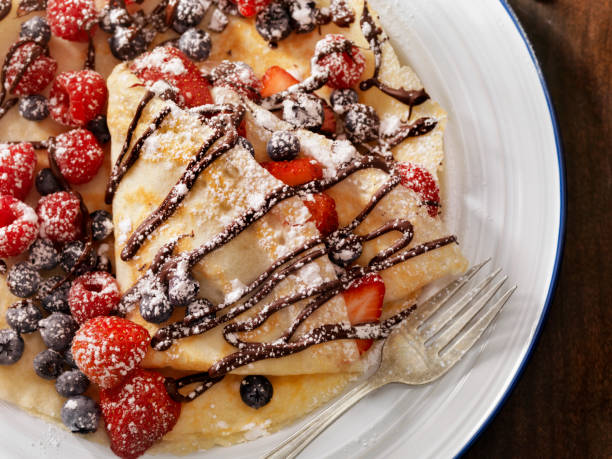 istock Crepes with Chocolate Sauce and Powdered Sugar 811987814