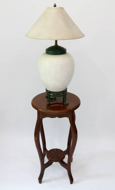 istock Wooden chair for sit with white scene. 811994774