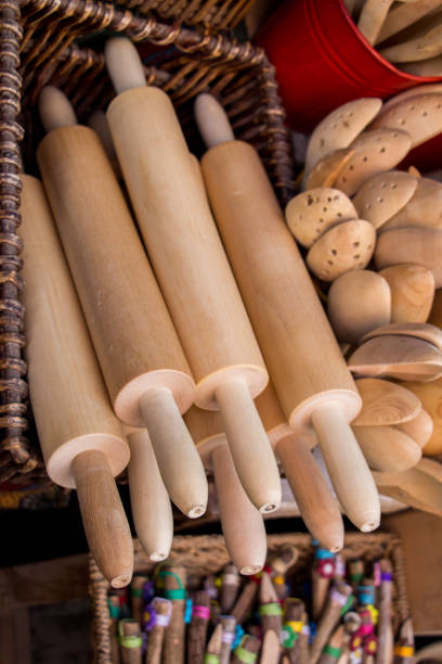 istock Set of rolling pins made of wood 811995126