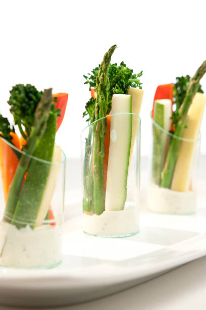 Modern vegetable appetizer stock photo