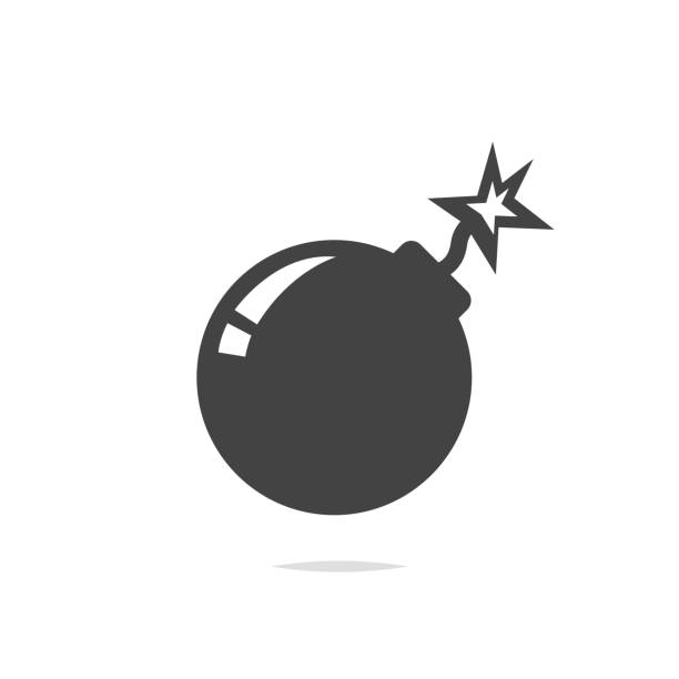 Bomb icon vector Vector element bomb stock illustrations