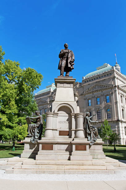 istock Statue of Thomas Hendricks outside the Indiana capitol building 812049700