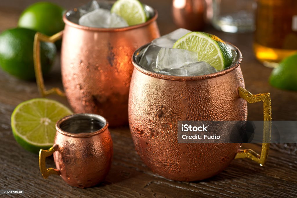 Moscow Mule A delicious moscow mule cocktail with vodka, ginger beer, lime juice and ice. Moscow Mule Stock Photo