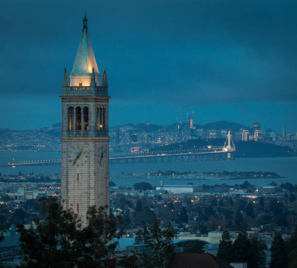 View of the Bay Bay view from the UC Berkeley Campus bell tower tower stock pictures, royalty-free photos & images