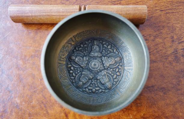 istock Vintage Meditation Singing Buddha Bowl with Beater 812096748