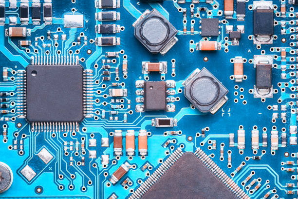 circuito stampato - mother board computer chip circuit board electrical component foto e immagini stock